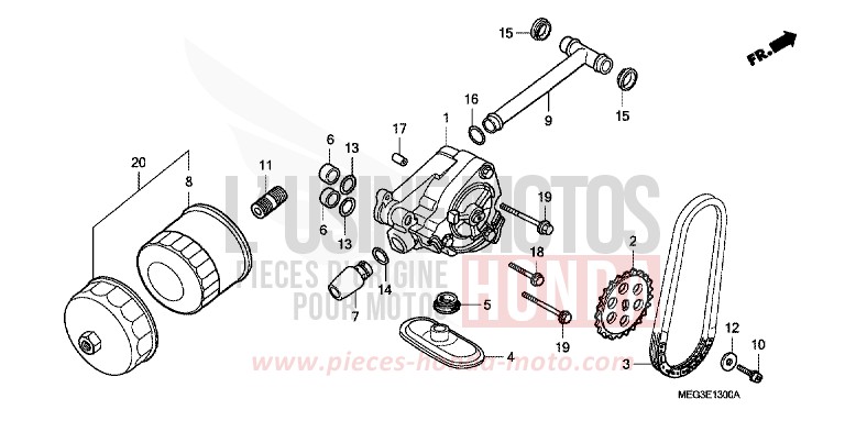 OIL PUMP for Shadow Aero GRAPHITE BLACK (NHB01) from 2006